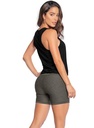 Camiseta deportiva sin mangas para dama talla única color negro y gris