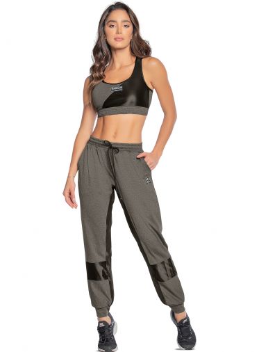 Top para dama talla S color gris y negro