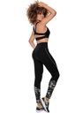 Leggins para dama pretina alta talla única negro y gris