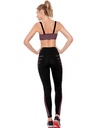 Leggins para dama talla única negro y anaranjado