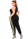 Jogger para dama con bolsillos talla L negro