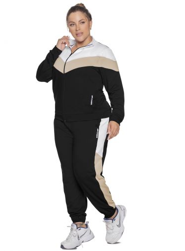 Jogger para dama con bolsillos talla L negro