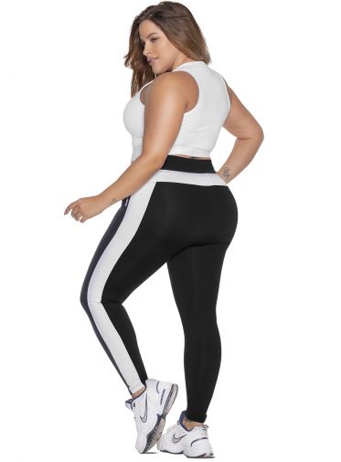 Leggins para dama pretina alta talla L negro