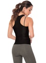 Camiseta deportiva sin mangas para dama talla única color negro