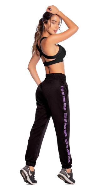 Jogger para dama con bolsillos talla S negro