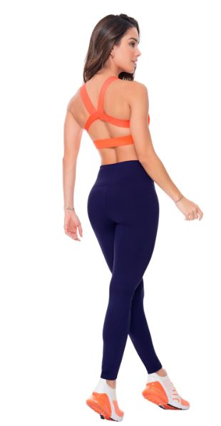 Leggins para dama pretina alta talla única azúl