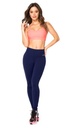 Leggins para dama pretina alta talla L azul oscuro