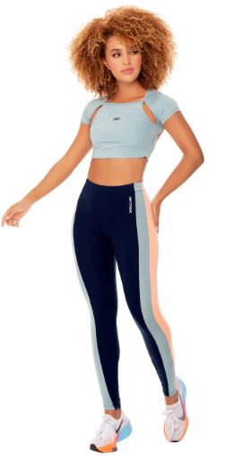Leggins para dama talla única azúl