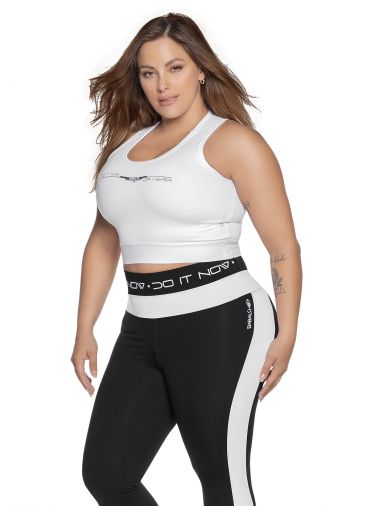 Top para dama talla L color blanco, modelo básico