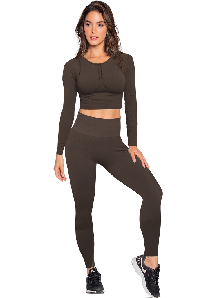 Leggins para dama sin costuras talla única gris
