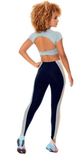 Leggins para dama talla única azúl