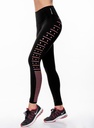 Leggins para dama talla única negro y anaranjado