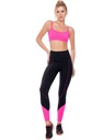 Leggins para dama pretina alta talla única negro y rosado