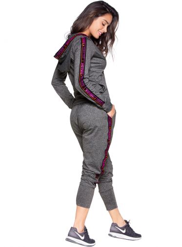 Jogger para dama con bolsillos talla M gris