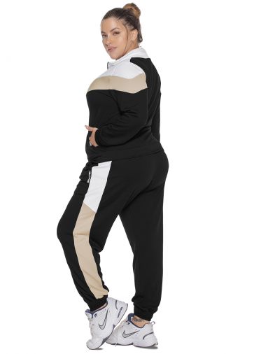 Jogger para dama con bolsillos talla L negro