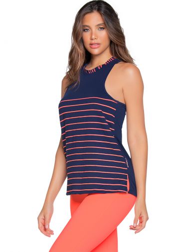 [FG-BLU-00001-C-U] Camiseta deportiva sin mangas para dama talla única color azul