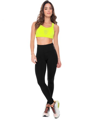 [FG-LEG-00001-A-U] Leggins para dama pretina alta talla única negro