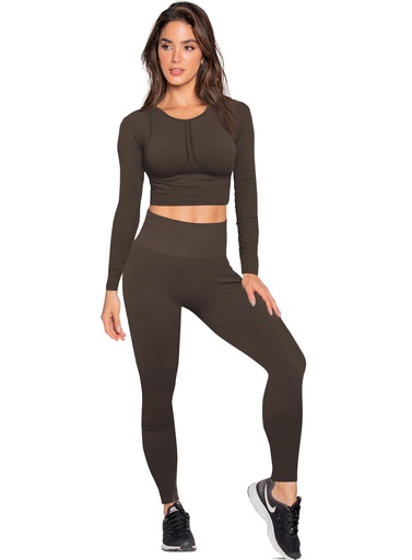 [FG-LEG-00007-B-U] Leggins para dama sin costuras talla única gris