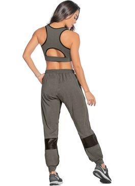 [FG-JOG-00005-B-M] Jogger para dama con bolsillos talla M gris